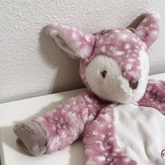 Douglas Baby Cuddle Toys Farrah Pink Fawn Sshlumpie Security Blanket Lovey 17" - Picture 9 of 13